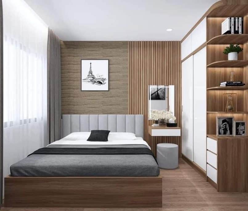 Inspirasi kamar tidur kecil dengan warna putih dan dekorasi minimalis