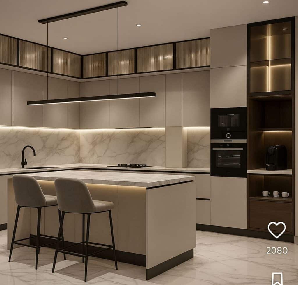 kitchen set minimalis rumah dua lantai Bandung